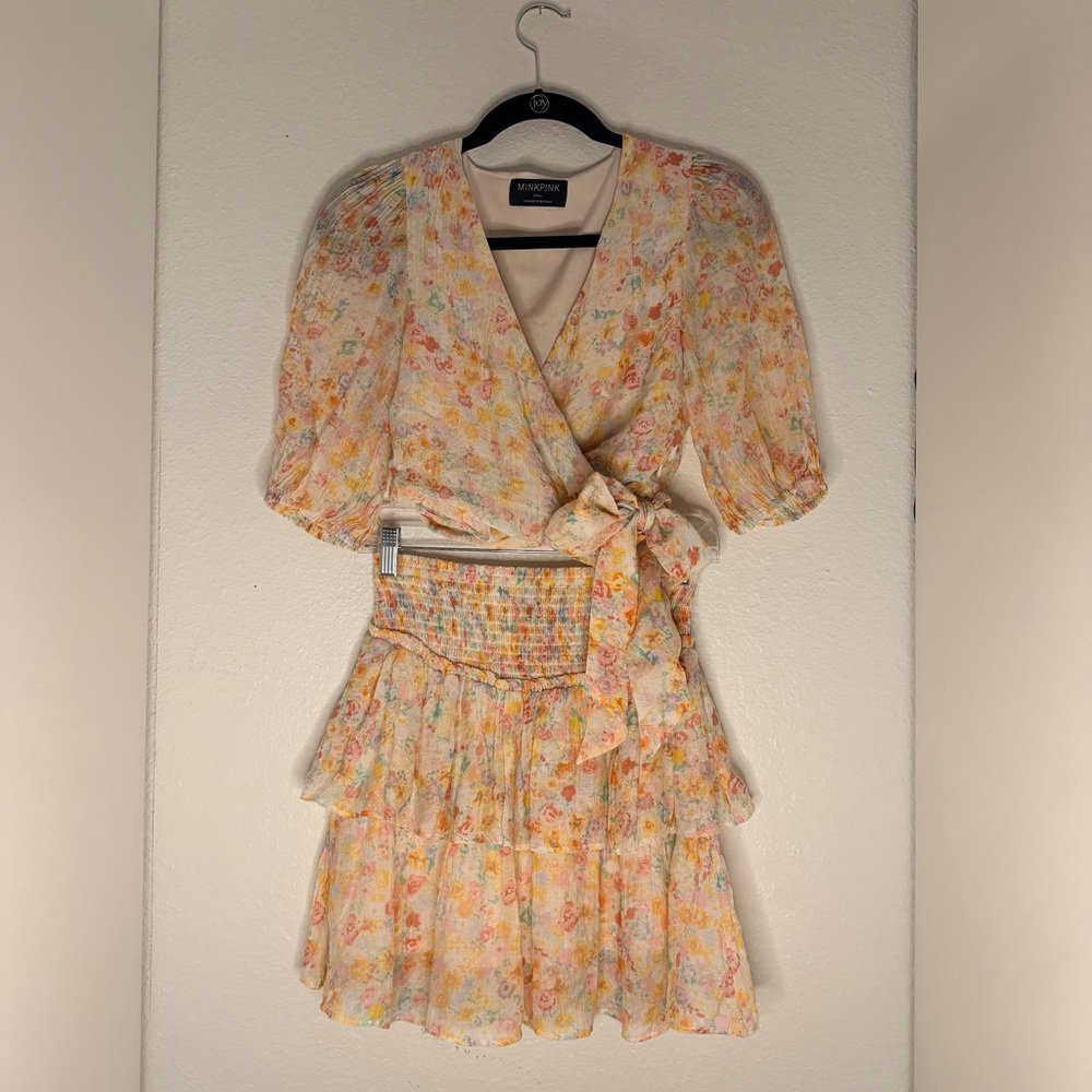 MINKPINK Floral Skirt Set in Soft Pastels